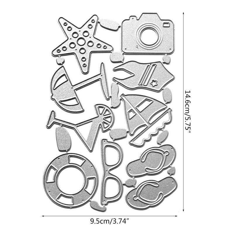 Travel Beach Metal Cutting Dies Stencil DIY Scrapbook Album Paper Card Templae