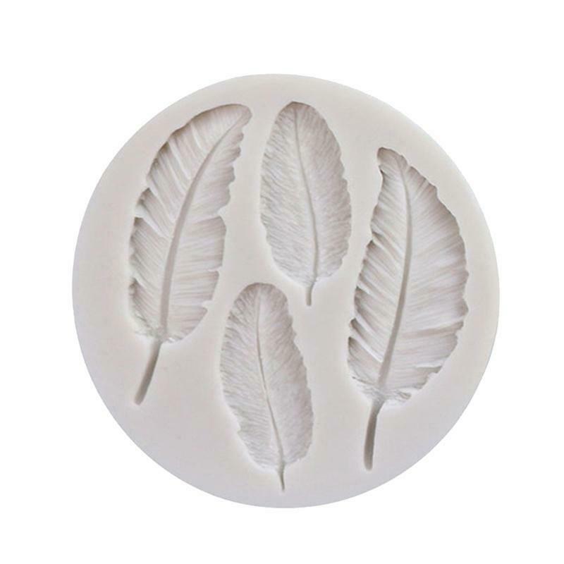 Exquisite Feather Mold Craft Cake Chocolate Clay Soap Decorating Family Home