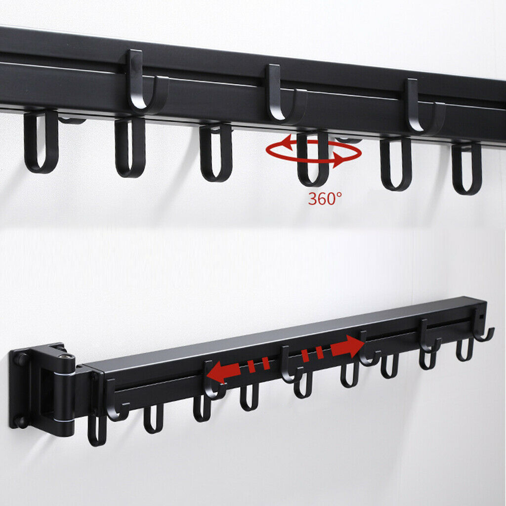 Retractable Clothes Drying Hanger Rack Garment Rack Bar for Balcony Laundry