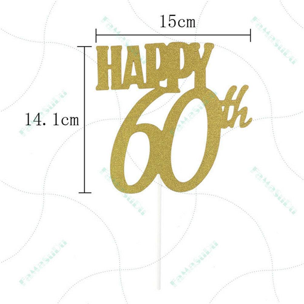 happy 60th cake toppers anniversary party supplies birthday party decorat.l8