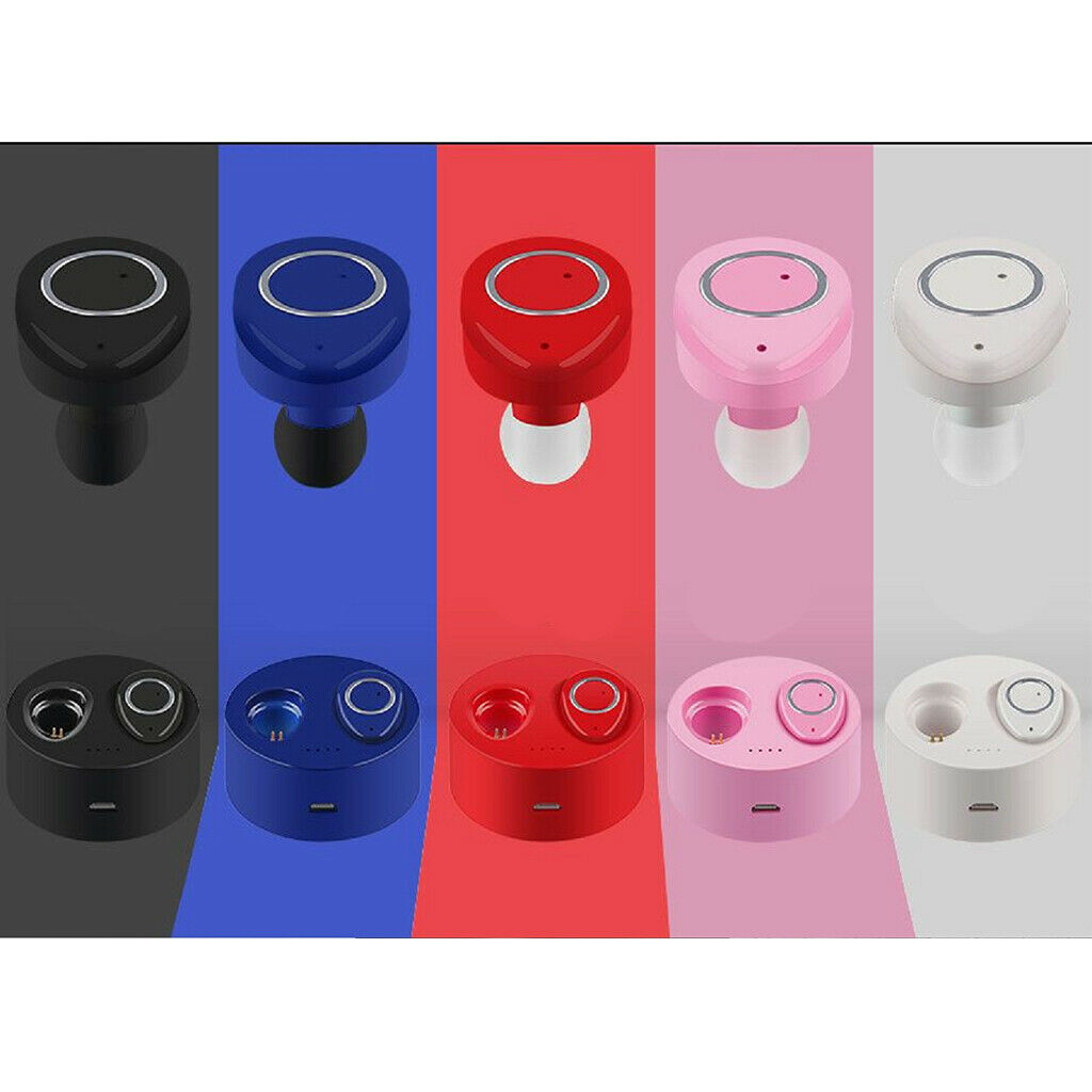 Wireless TWS Mini True Bluetooth Stereo In-Ear Earphone Headset Earbud Pink