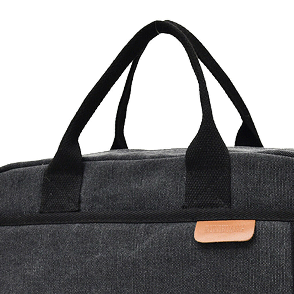 Men's Cross Body Messenger Over Shoulder Canvas Bag for Outdoor Casual Black