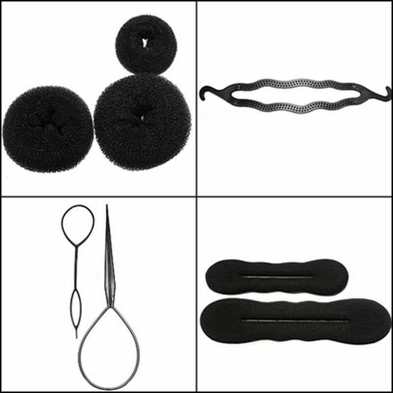 Women Magic Braiders Hair Twist Styling Clip Stick Bun Maker Braid Tool Set DD
