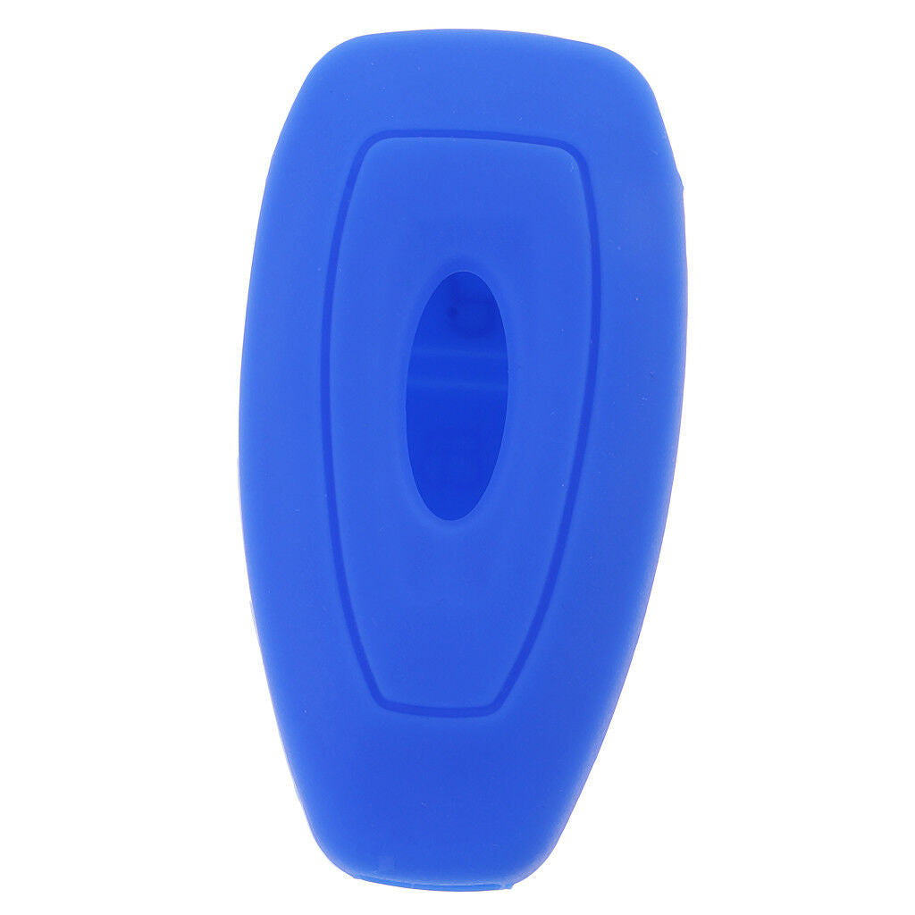 Blue+Rose Silicone Keyless Car Key Fob Case for Ford Fiesta Focus Mondeo