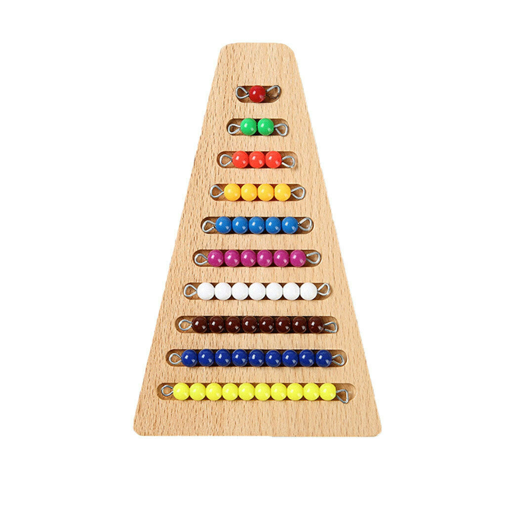 Montessori Math Materials Colored Bead Stairs Early Preschool Learning Toys