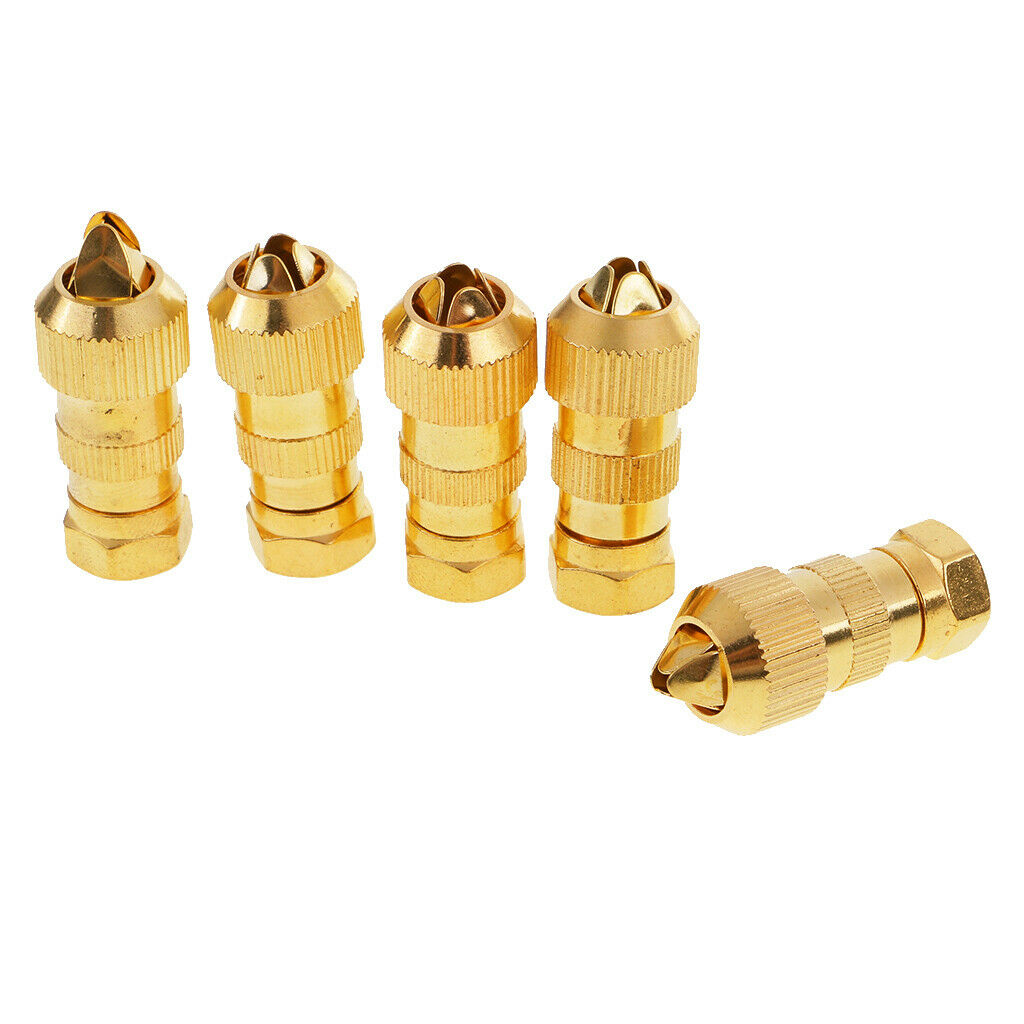 5x F Type Coaxial TV Aerial  Coax Male Plug Connector Plug For RG6 RG59
