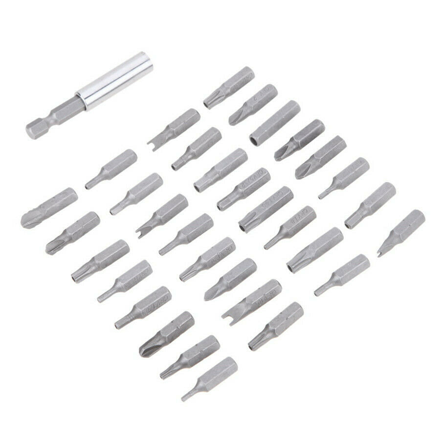 33pc Security Tamper Proof Bit Set Torx Hex Star Spanner Screwdriver