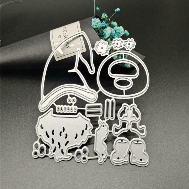 Christmas Gnome Santa Claus Metal Cutting Dies Stencil DIY Scrapbooking Template