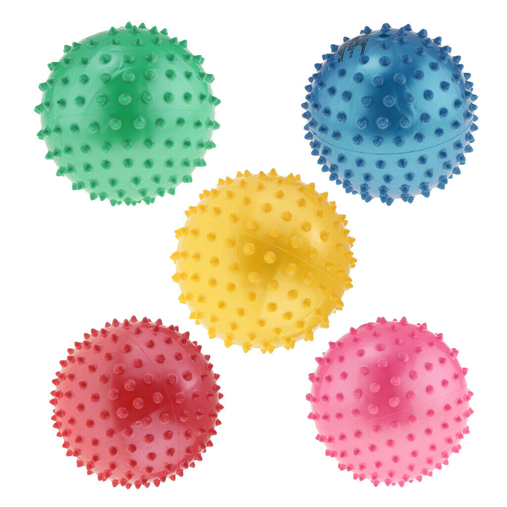 5 Pieces of PVC Inflated Knobby Bouncy Massage Ball 6 Inch  Ball