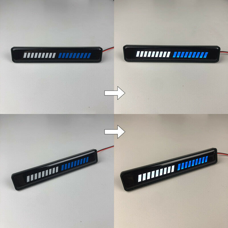 12V LED Car SUV Front Bumper White&Blue Glow Grille Lamp Decoration Day Lighting