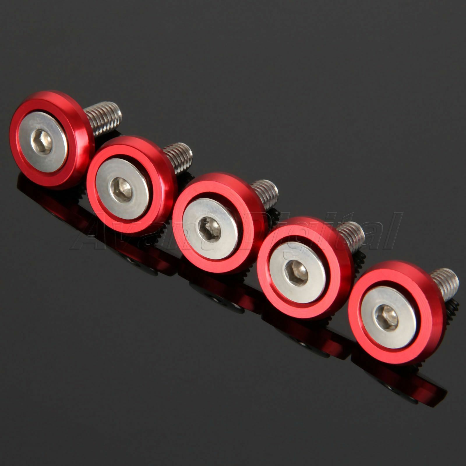 For JDM Red Color M6 15mm Engine Bay Washer Bumper Fender Dress Up Screw 20Pcs