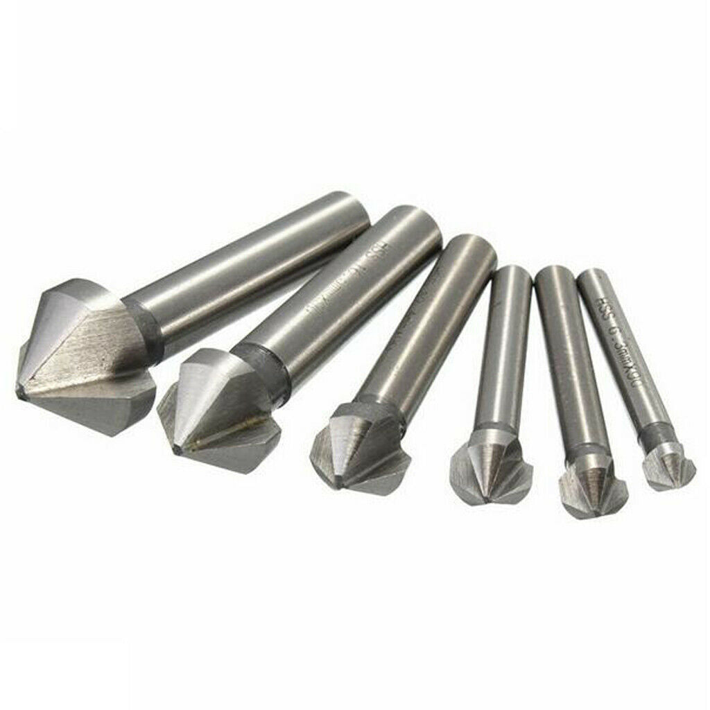90° HSS COUNTERSINK DRILL BIT 3 FLUTE 6.3MM CHAMFER WOOD DRILLING BIT CUTTER