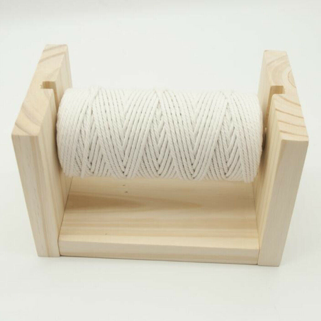 Natural Wooden Bobbins Thread Spools Rack Sewing Wire Storage Winding L