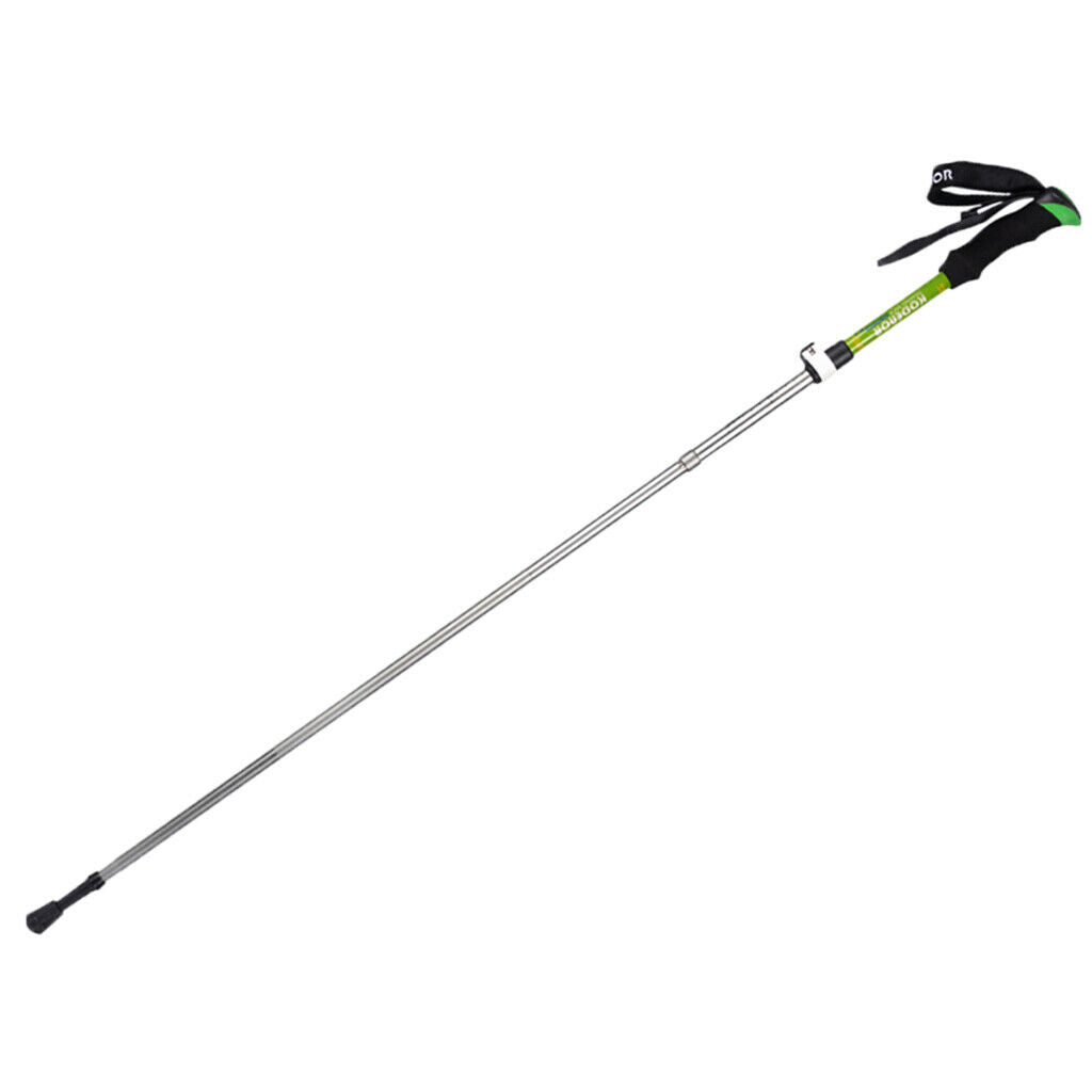 Telescopic Alpenstock Trekking Hiking Sticks Poles  Green