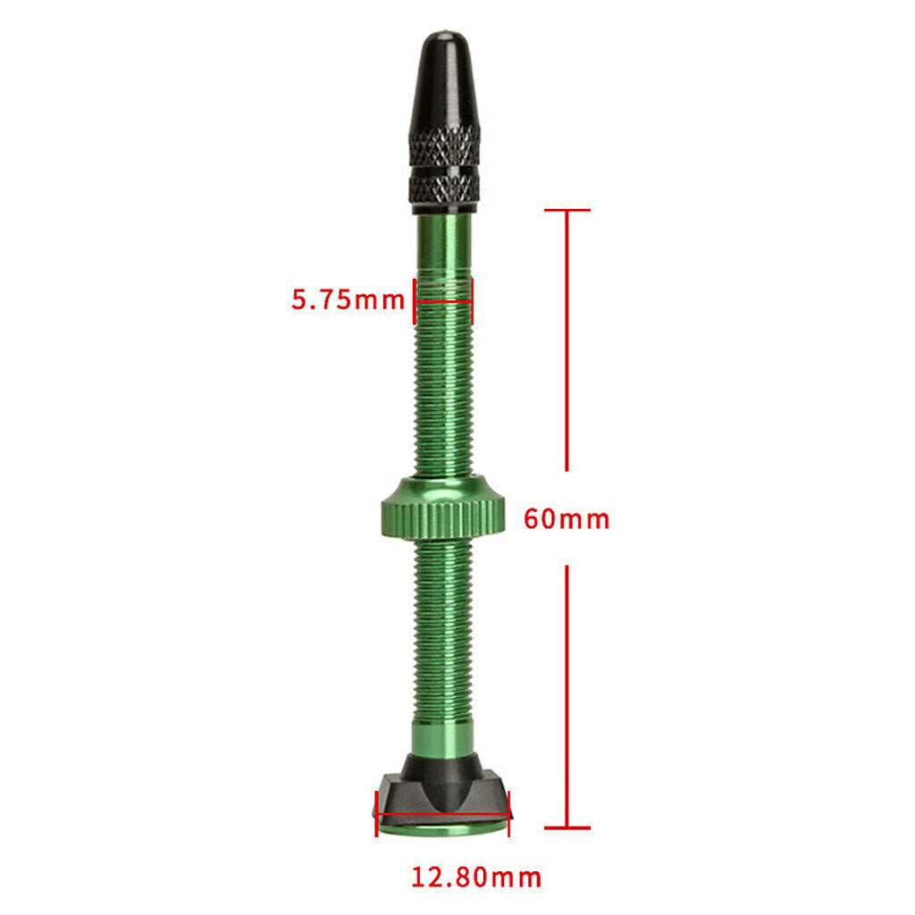 4x Aluminum Alloy 60mm Blue Mountain Bike Tubeless Presta Valve Stem Kit