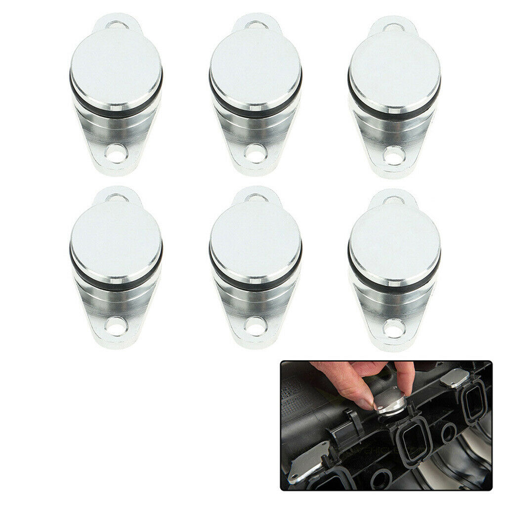 6 Pieces 22mm Swirl Flap Blanking Bungs Gasket Kit for BMW E57 E39 E38 E53