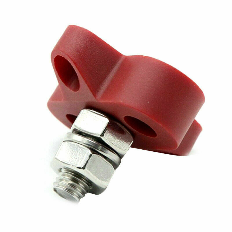 Red 48V DC Bus Car Boat RV Caravan Single Heavy-Duty Terminal Studs M8 (5/16")