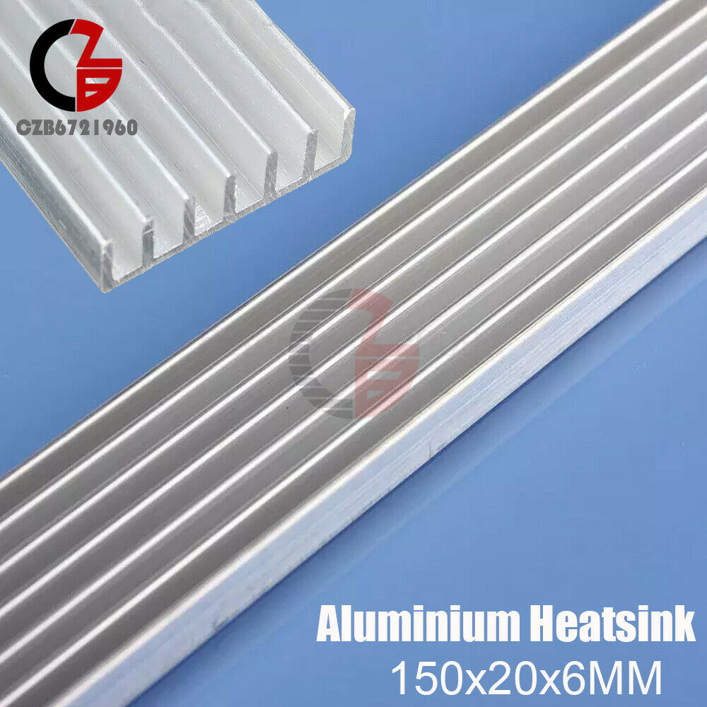 10PCS Aluminum Heat Sink Cooling 150x20x6mm LED for 1W 3W 5W LED Power Amplifier
