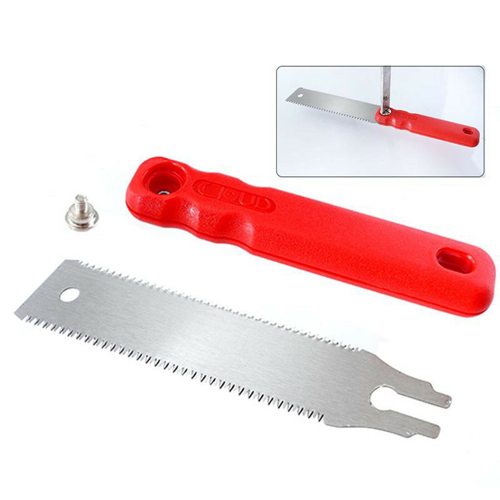 12" Double Edge Hand Saw 3 Sided Cut w/ Anti Slip Handle for Woodworking Garden