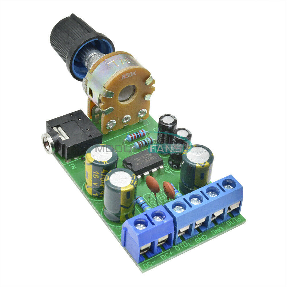 DC1.8-12V TDA2822M Amplifier 2.0 Channel Stereo 3.5mm AUX Audio Amp Board Module