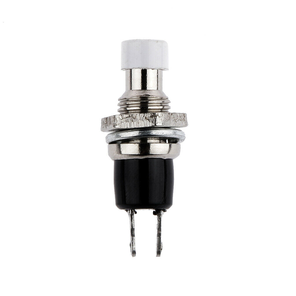 Mini Momentary Push Button Switches Push on Release off Pack of 10 White