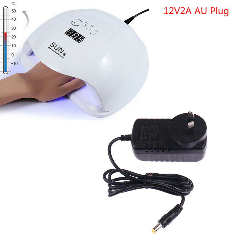 12V 2A AU Plug Power Supply Adapter For UV LED Lamp Nail Dryer Nail Art To Rf