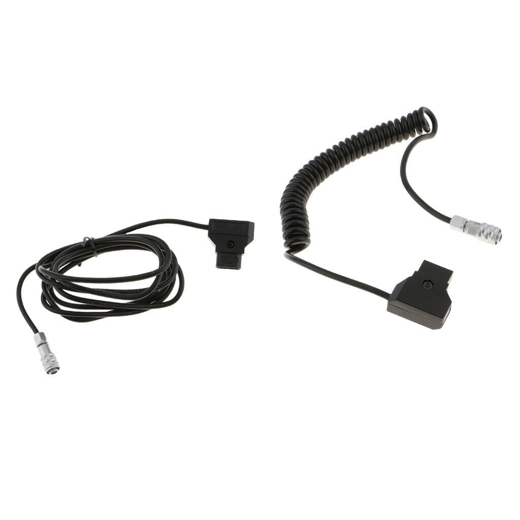 D-Tap Power Cable for Blackmagic  Cinema Camera 4k Coiled+Straight1.5m