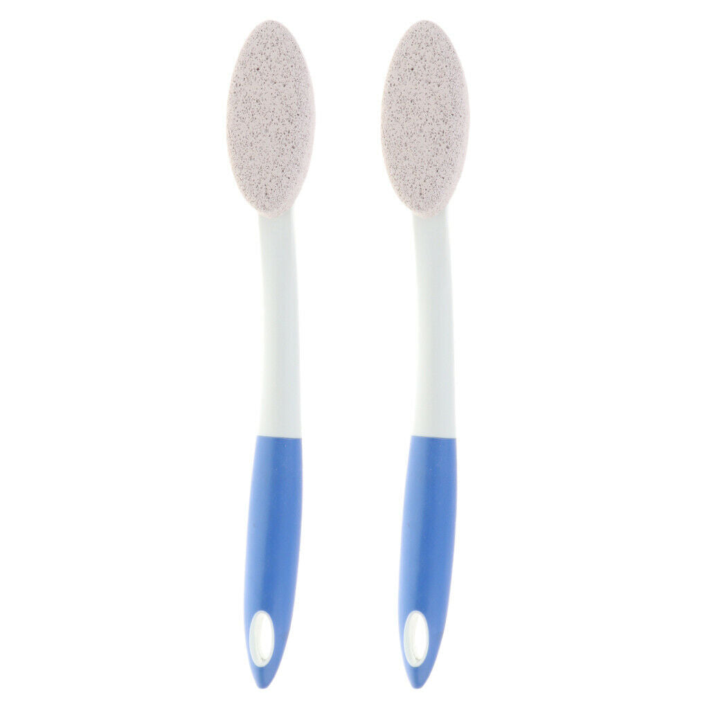 2pcs Long Handle Pumice Stone Foot Scrubber Bath Dry Dead Skin Remove Tool