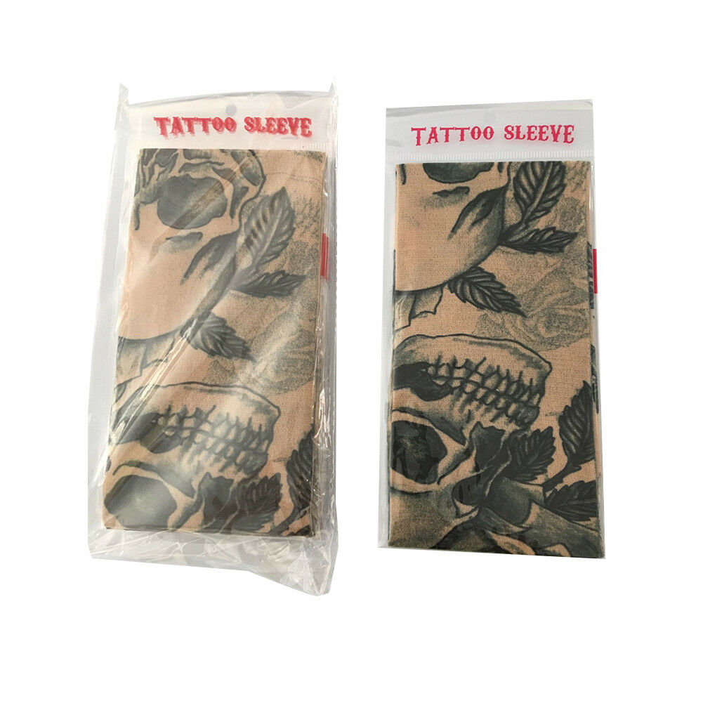 10 Styles Mix Nylon Stretchy Temporary Tattoo Sleeves Fashion Arm Stockings New