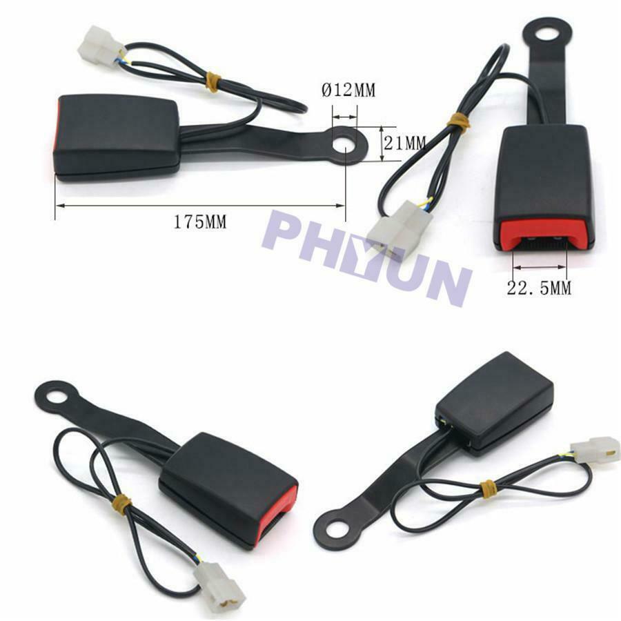 Grey 7/8 " Camlock Auto Car Front Seat Belt Lock Buckle with Warning Cable