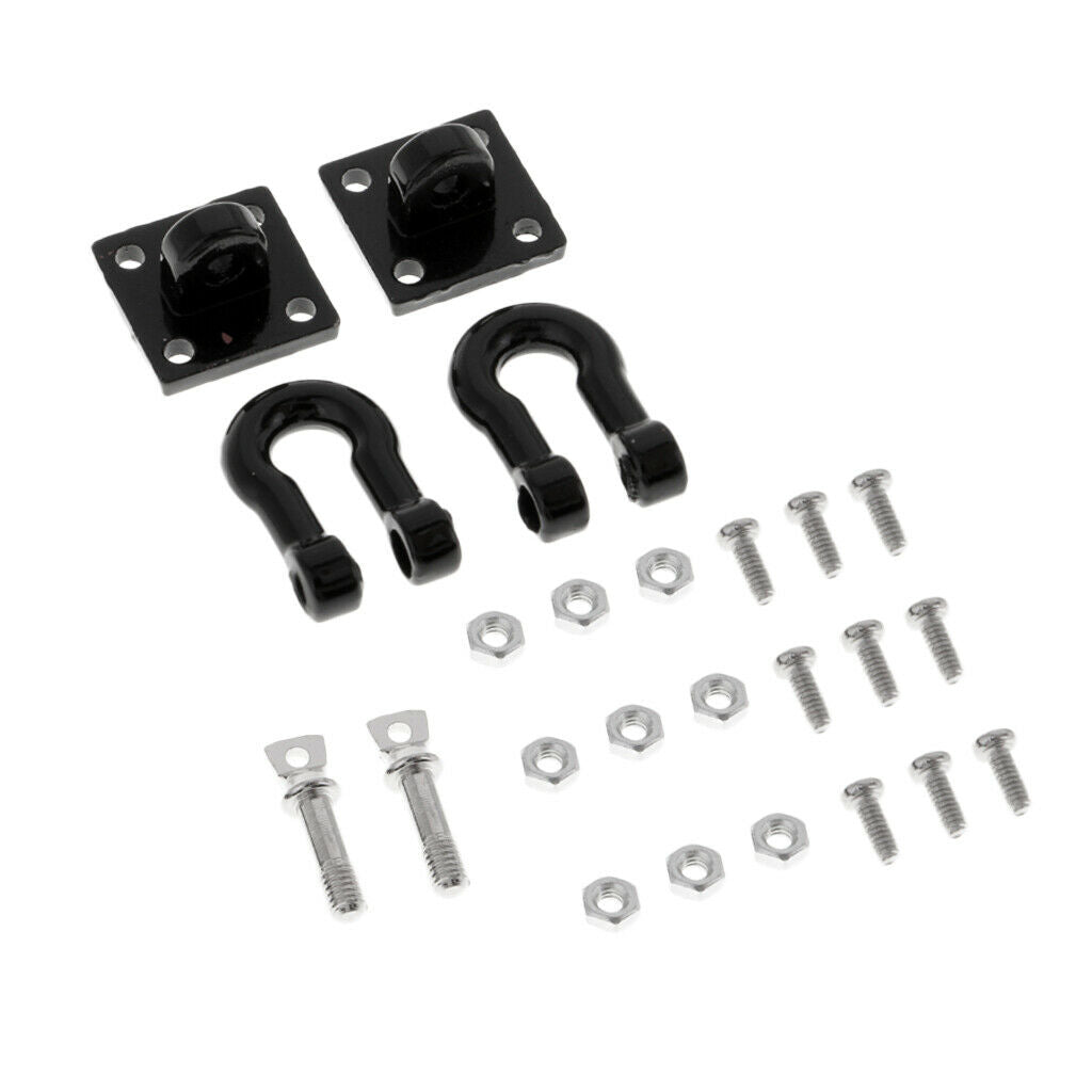 2Pcs Metal Winch Shackle D-Rings Accessories for   D90 1:10 RC Crawler -