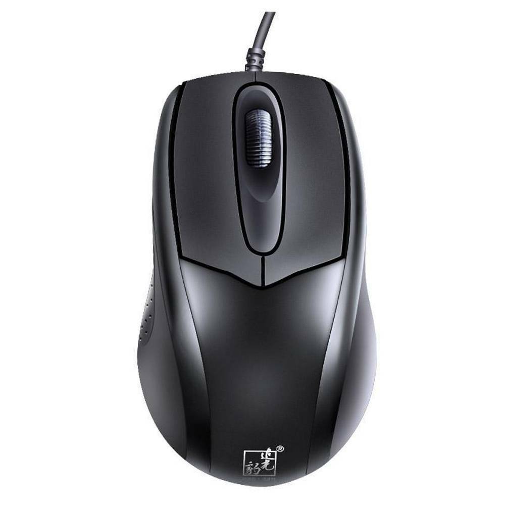 UK Black Ergonomic USB Wired Mice Scroll Wheel Optical Mouse For PC Laptop New!