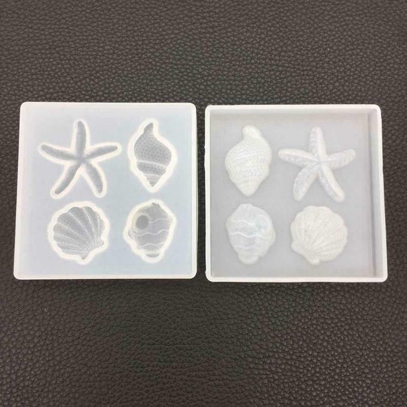 DIY Crafts Mould Crystal UV Epoxy Shell Starfish Mold Handmade Pendant Silicone