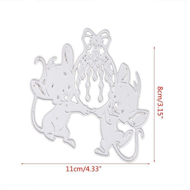 Christmas Mouse Metal Cutting Dies Stencil DIY Scrapbooking Album Paper Template