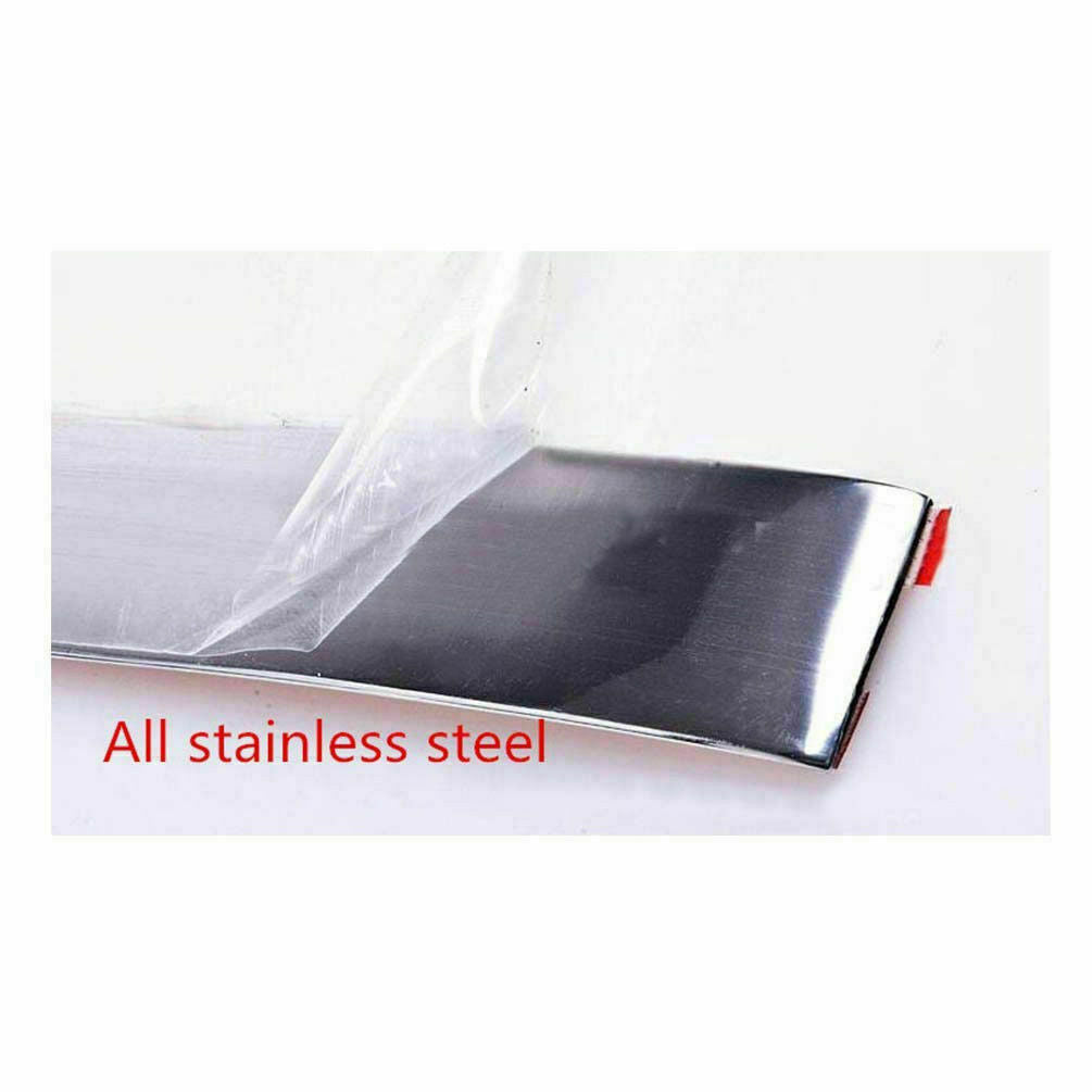 2.5M Car Bumper Door Edge Lip Guard Chrome Decor Protector Moulding Trim Strip