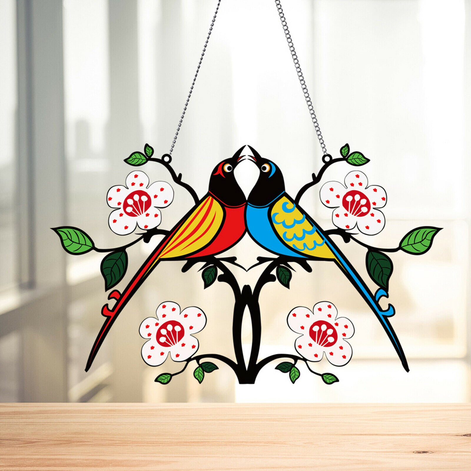 Birds Suncatcher Suncatcher Love Birds Suncatcher Pendant Hanging Garden