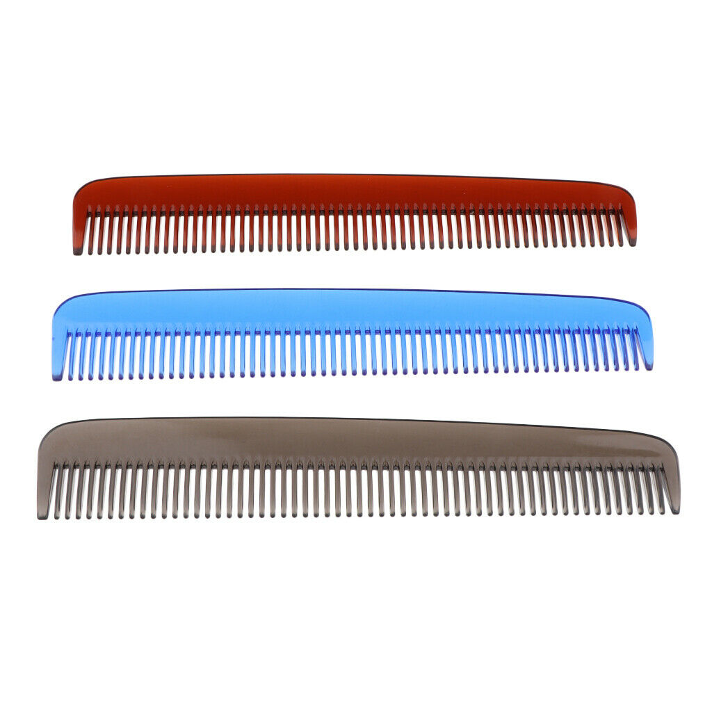 Salon Hair Cutting Styling Fine Tooth Comb Plastic Beard Grooming Comb Blue