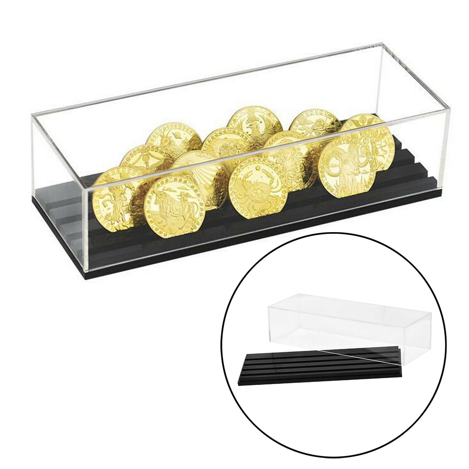 Challenge Coin Display Acrylic 4-Row Commemorative Coin Holder