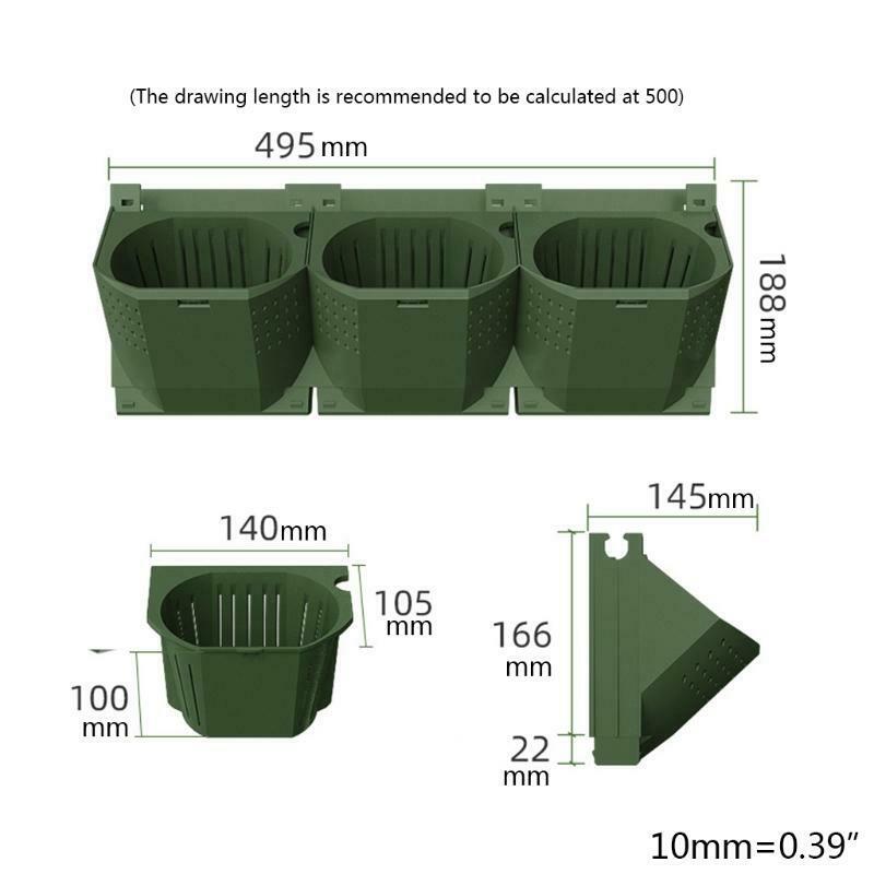 Outdoor Garden Pot Wall Mounted Potted Bonsai Plant Flower Pot Nursery Container