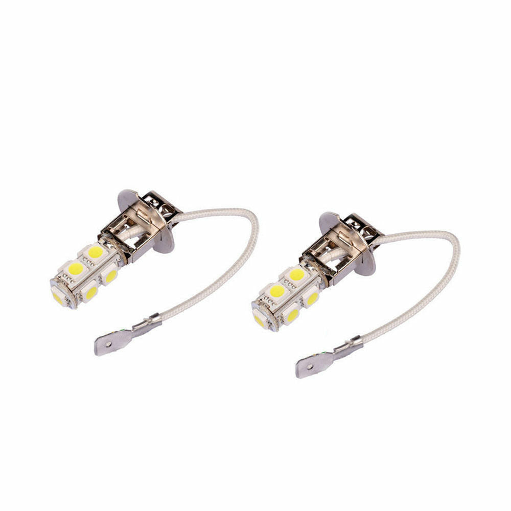 2Pcs 100W White Tail Light H3 5050 Super Bright LED DRL Head Car Light Bulb UK