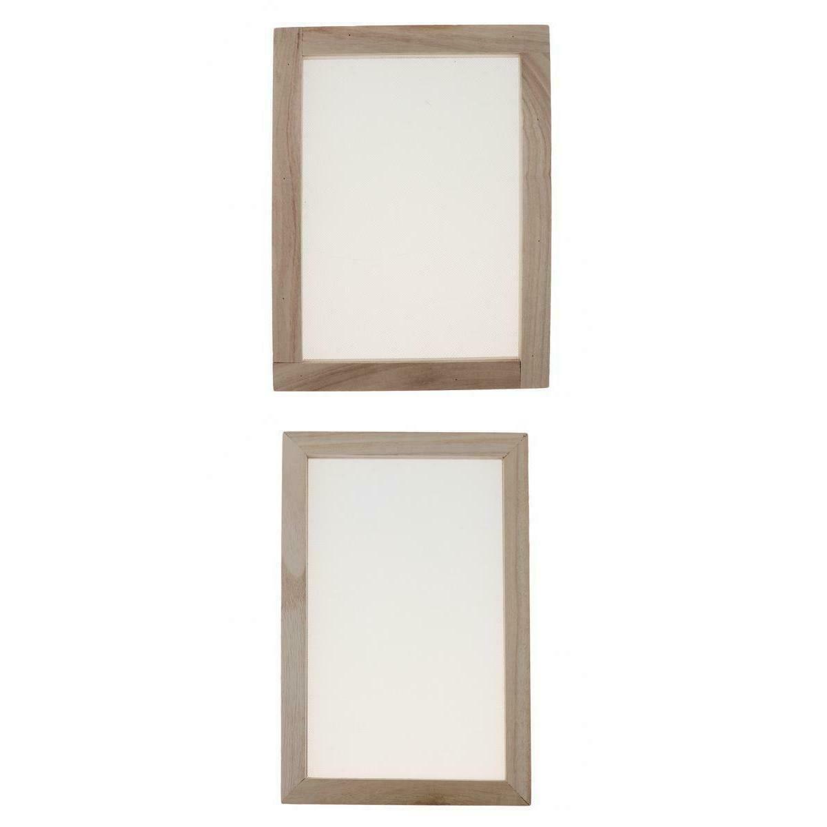 2pcs Traditional Wooden Paper Making Mould Frame Screen for Paper Craft Making