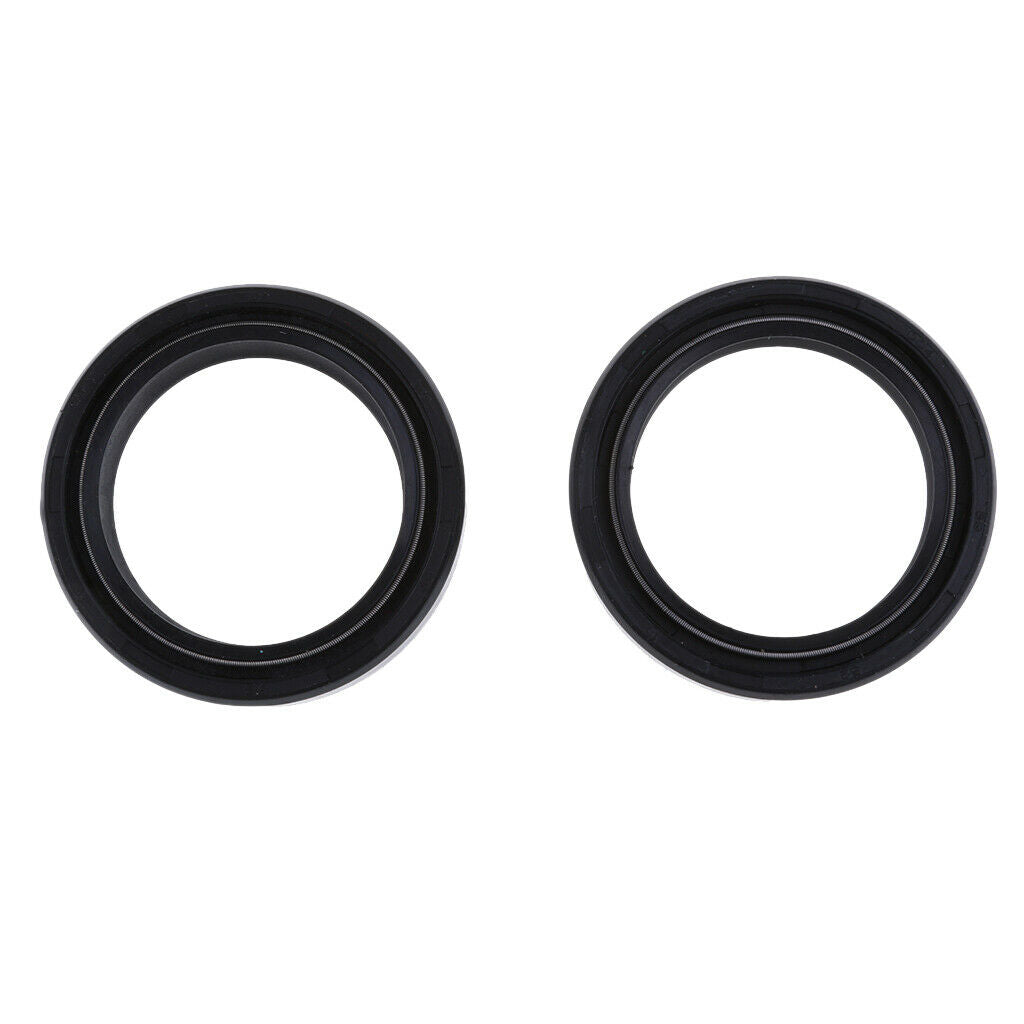 Pair Black Motorcycle Shock Absorption Rubber Oil Seal for Kawasaki BMW 250