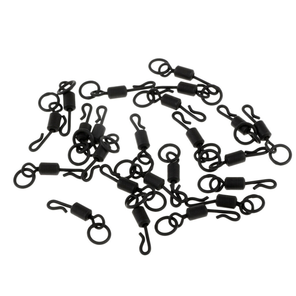 25pcs Quick Change Swivels with Ring Size 4 Chod Rigs Carp Fishing Tackle