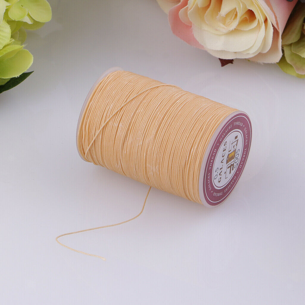 Prettyia 5Rolls Leather Sewing Round Waxed Thread String DIY Stitching Craft