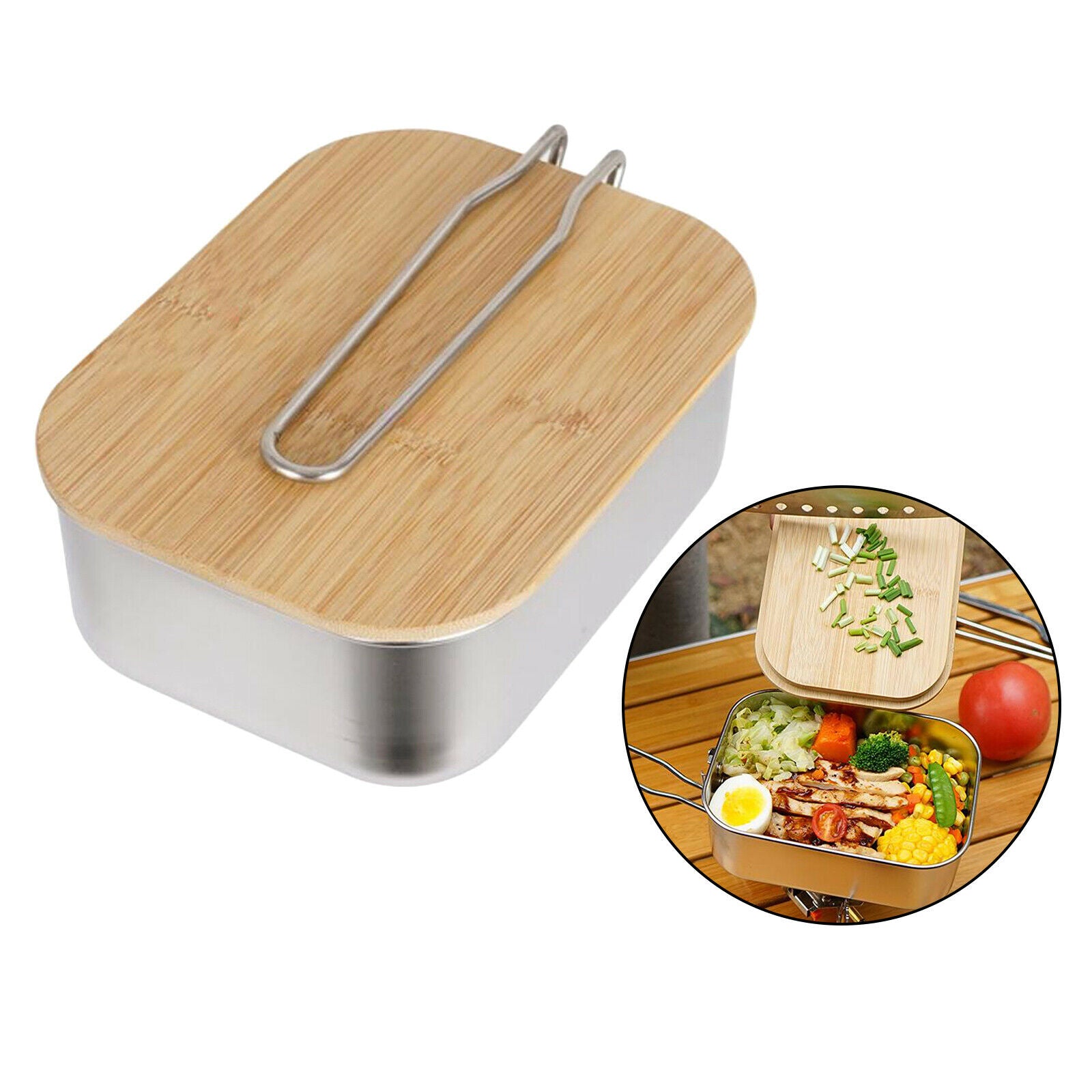 Portable Bento Lunch Box Food Container Storage for Outdoor Camping Travel