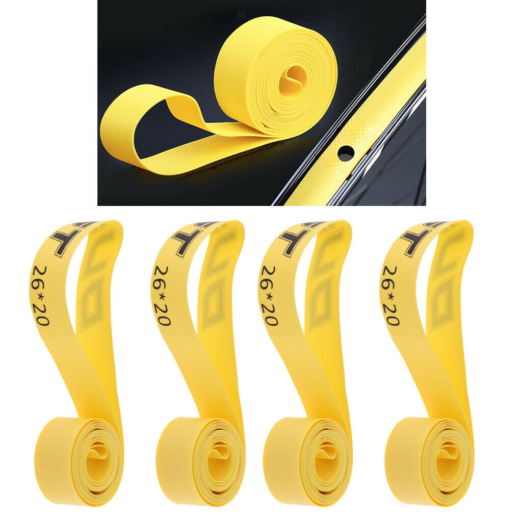 4Pcs Bicycle Tire Rim Liner Anti Puncture Tape Mountain Bike Inner Tube Pad 26''