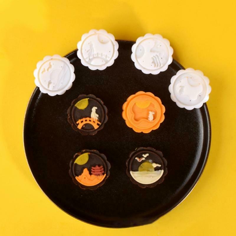 50g Plastic Moon Cake Mold Press Safe Mooncake Mould for Mid-Autumn Festival Use