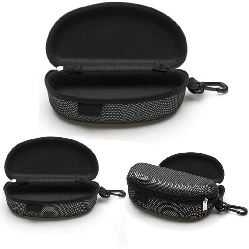 Portable Zipper Eye Glasses Sunglass Hard Case Box Large-Holde protector H2O1