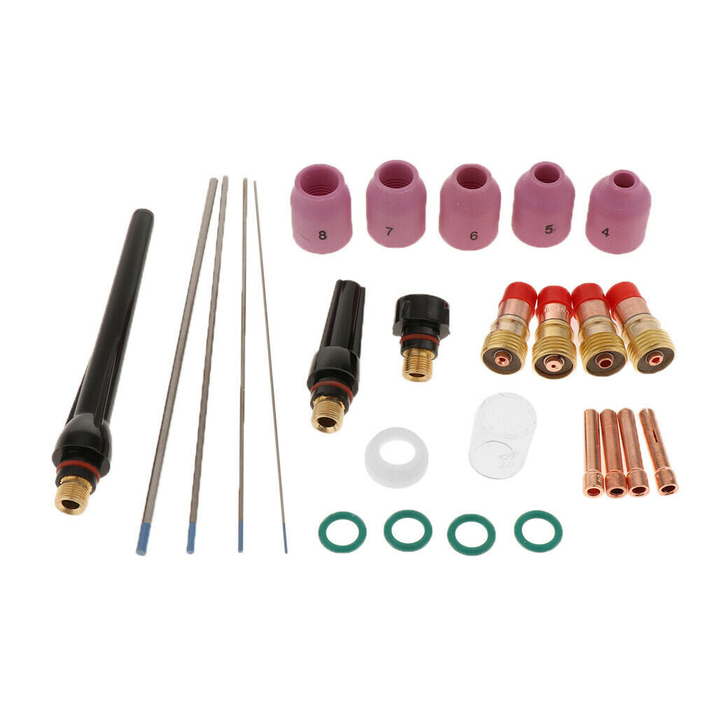 26 Pieces TIG torch Accessories 10Pyrex glass Set for WP-17/18/26