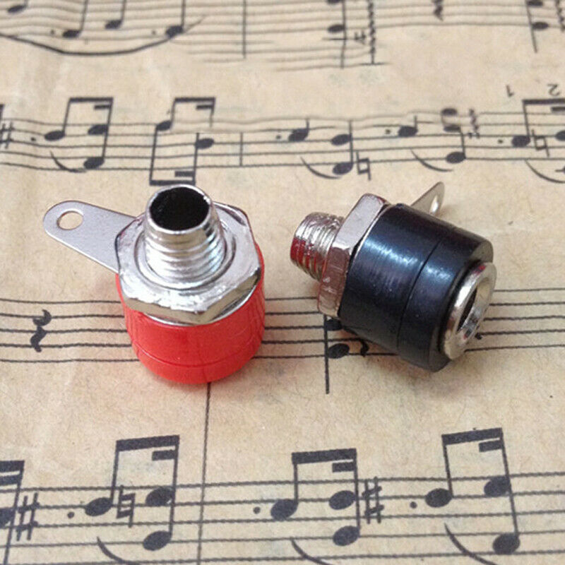 10pcs 4mm Banana Panel Socket Test Probe Binding Post Nut Plug Jack Connectors